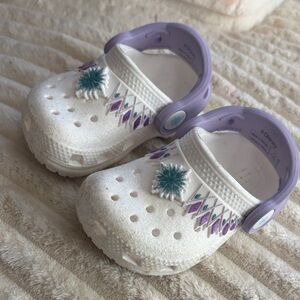 CROCS Kids White and Lavender Sandals